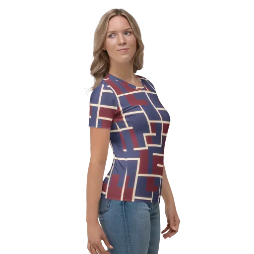 Luminous Maze on a Women's Crew Neck T-Shirt