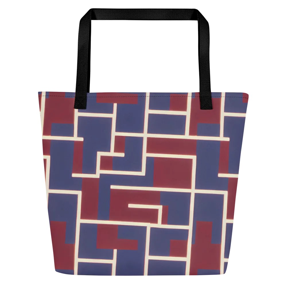 Luminous Maze on Large Tote Bag W/ Pocket — Front