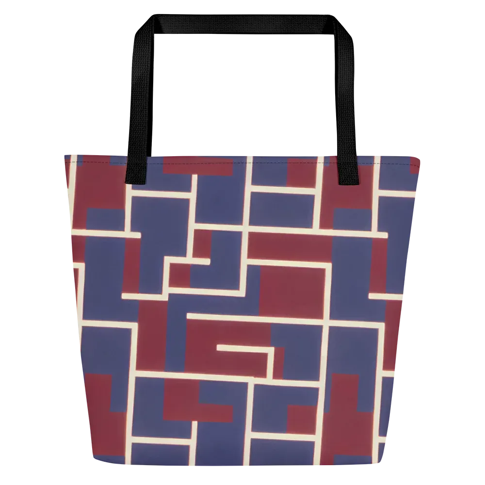 Luminous Maze on Large Tote Bag W/ Pocket — Front