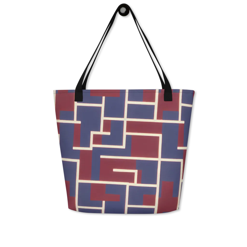 Luminous Maze on Large Tote Bag W/ Pocket — Front