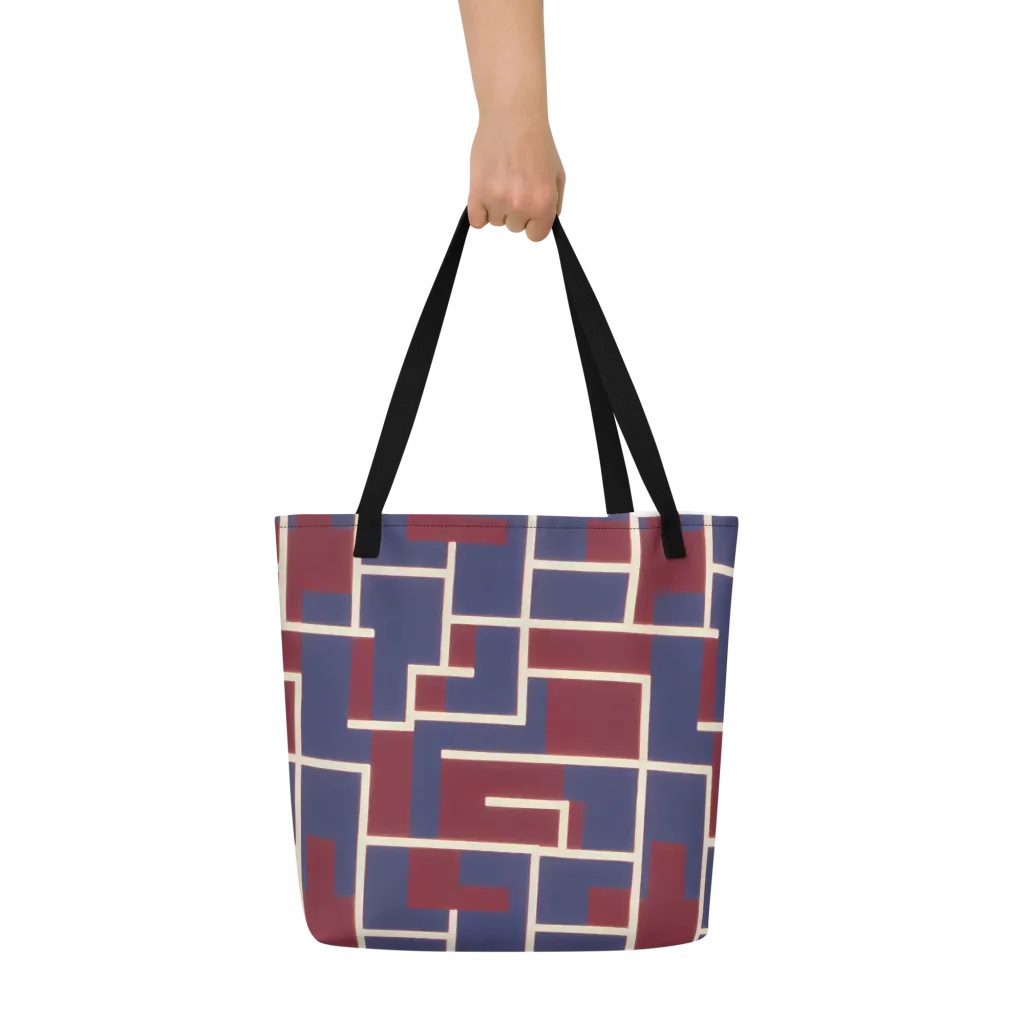 Luminous Maze on Large Tote Bag W/ Pocket — Front