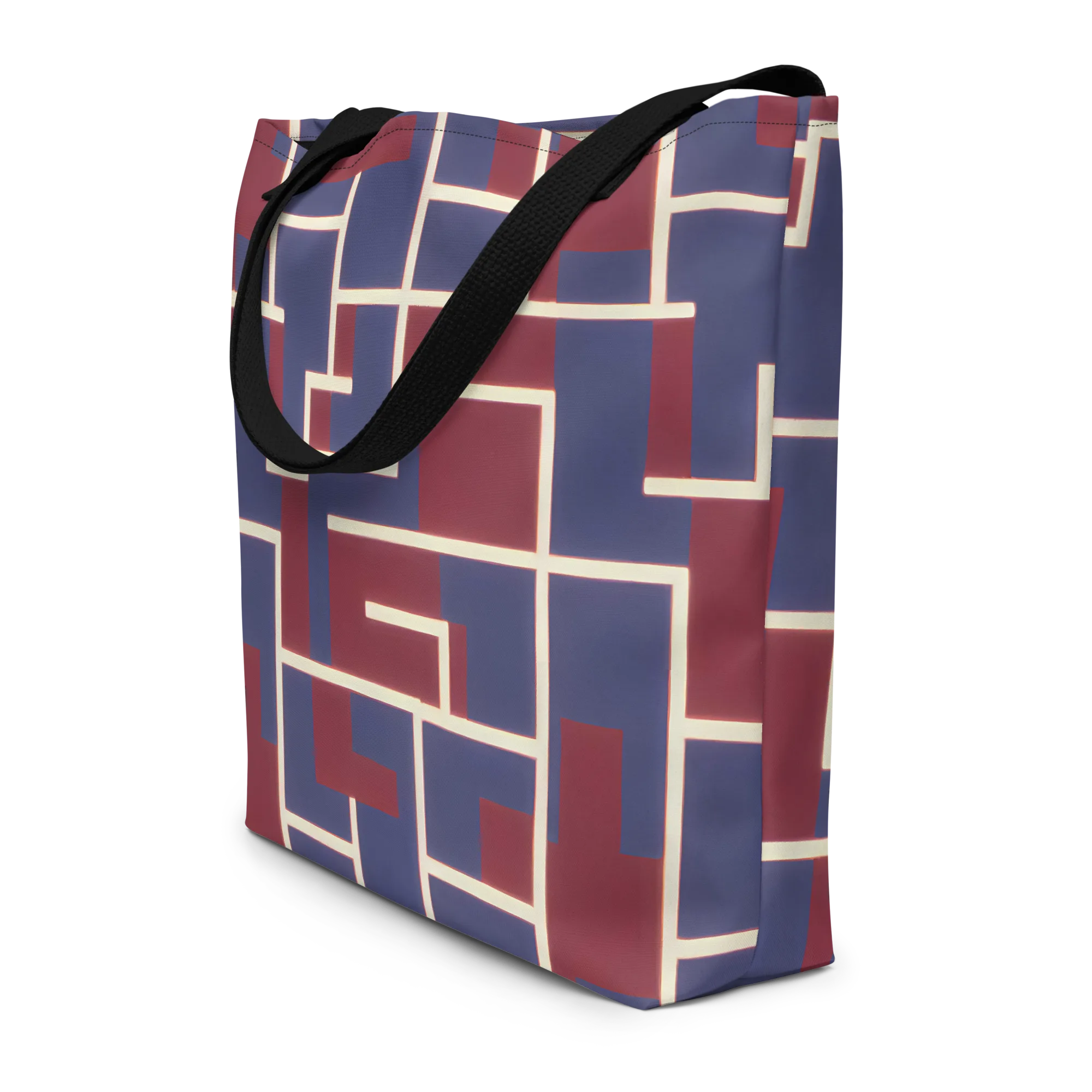 Luminous Maze on Large Tote Bag W/ Pocket — Front