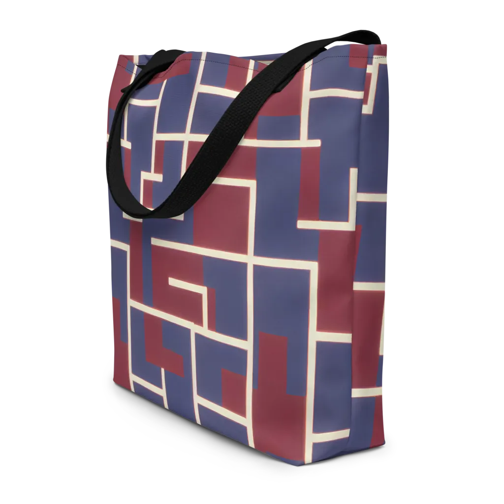 Luminous Maze on Large Tote Bag W/ Pocket — Front