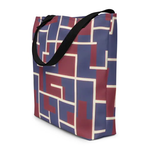 Luminous Maze on a Large Tote Bag W/ Pocket