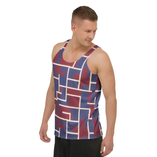 Luminous Maze on a Men's Tank Top