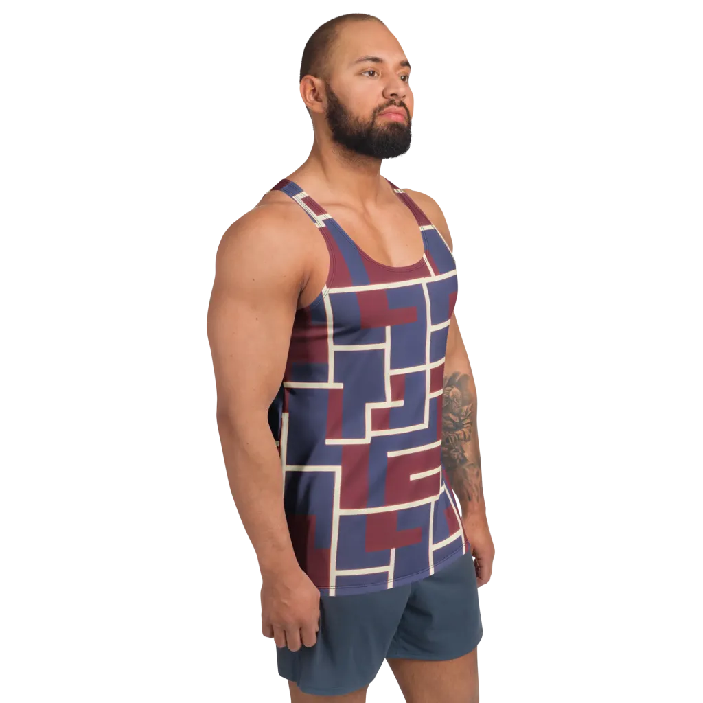 Luminous Maze on Men's Tank Top — Right Front