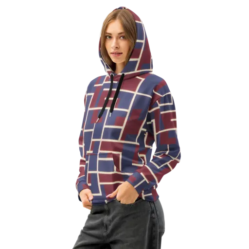Luminous Maze on a Cotton Hoodie