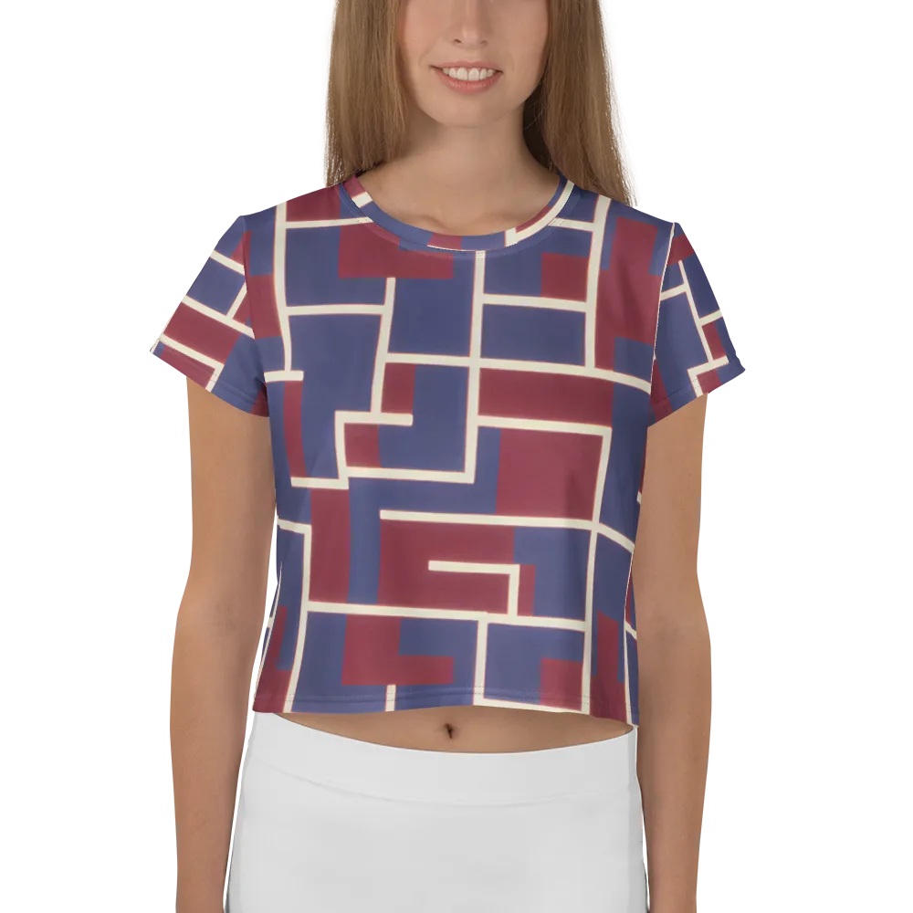 Luminous Maze on Crop Tee — Front