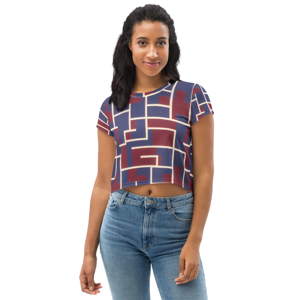 Luminous Maze on Crop Tee — Front