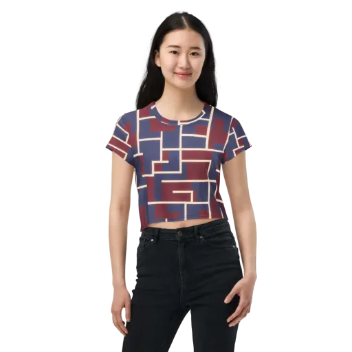 Luminous Maze on a Crop Tee