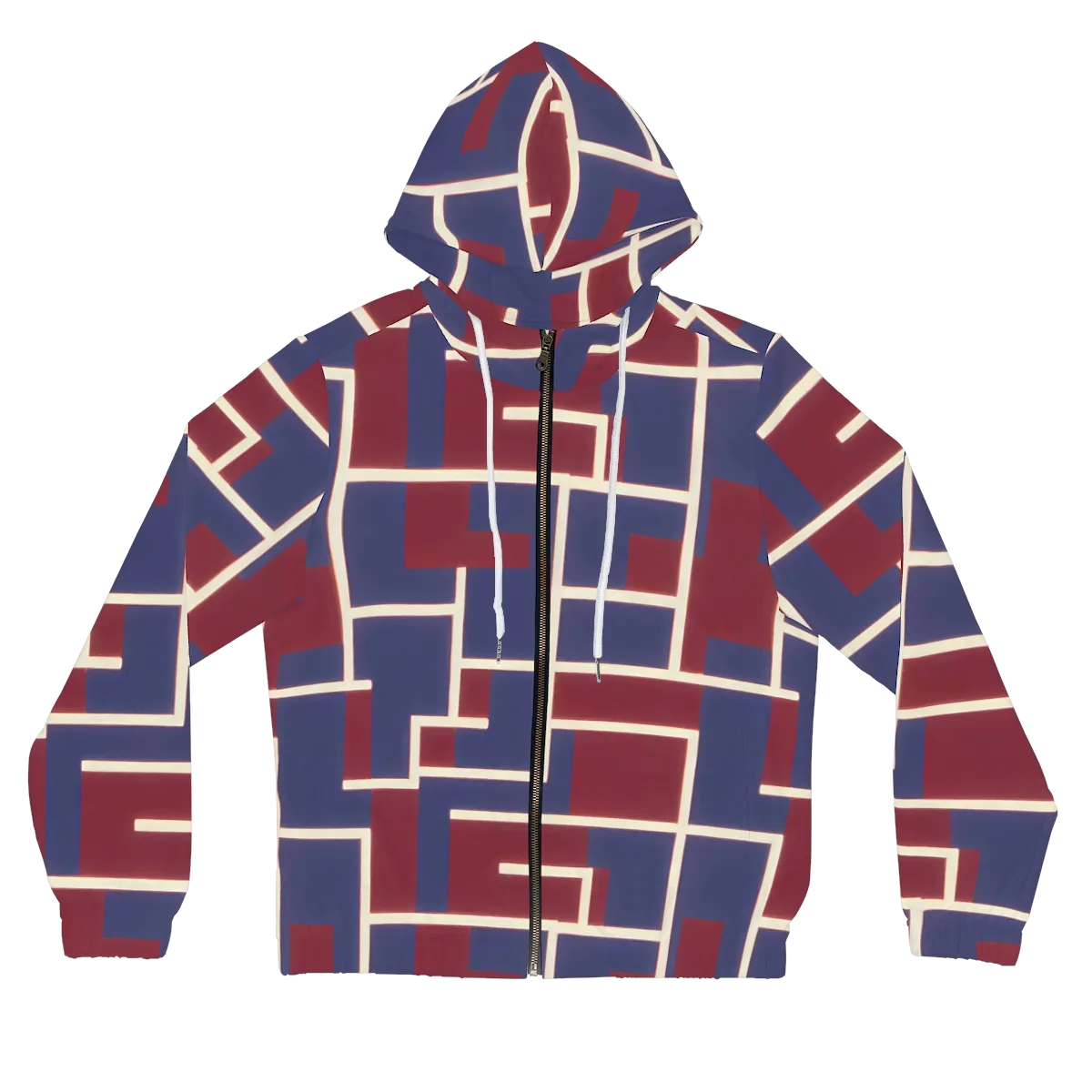 Luminous Maze on Women's Full-Zip Hoodie — Front