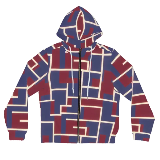 Luminous Maze on a Women's Full-Zip Hoodie