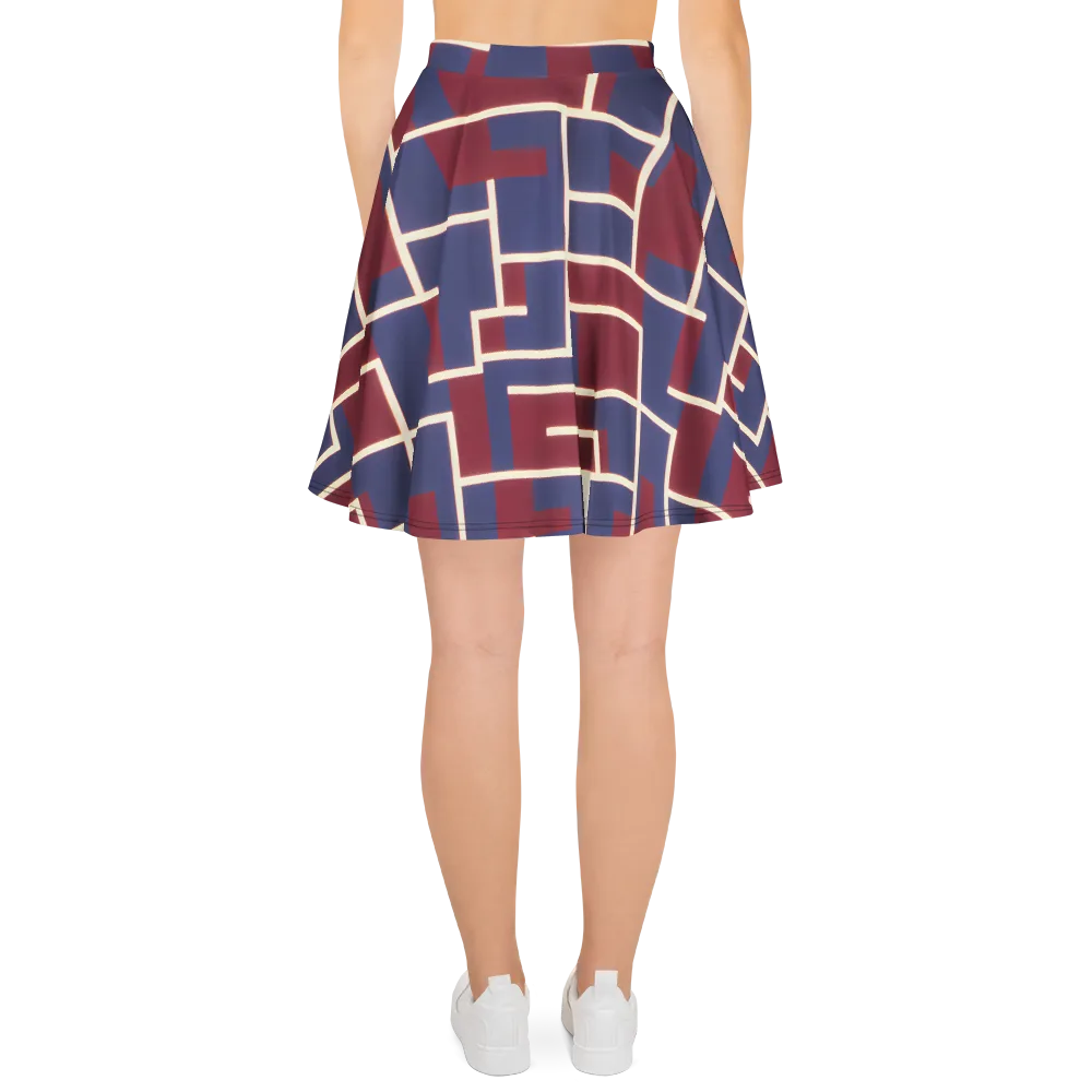 Luminous Maze on Skater Skirt — Back