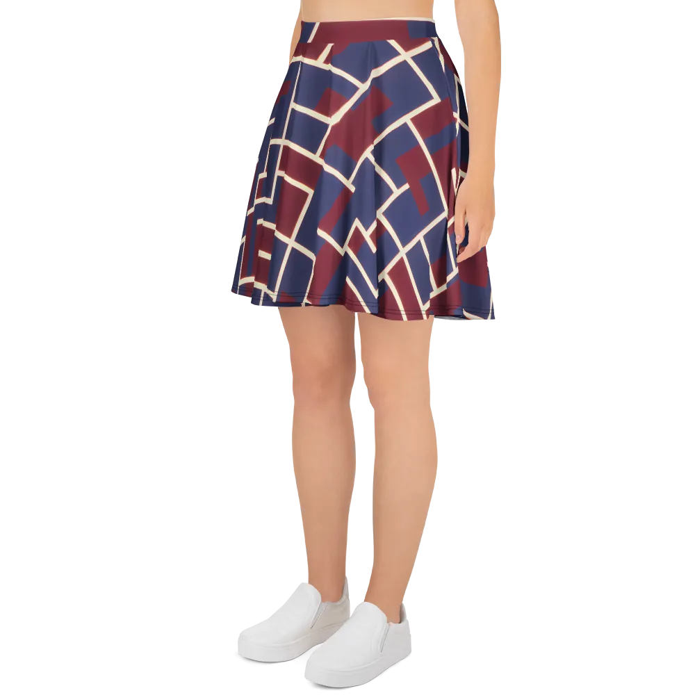 Luminous Maze on Skater Skirt — Left