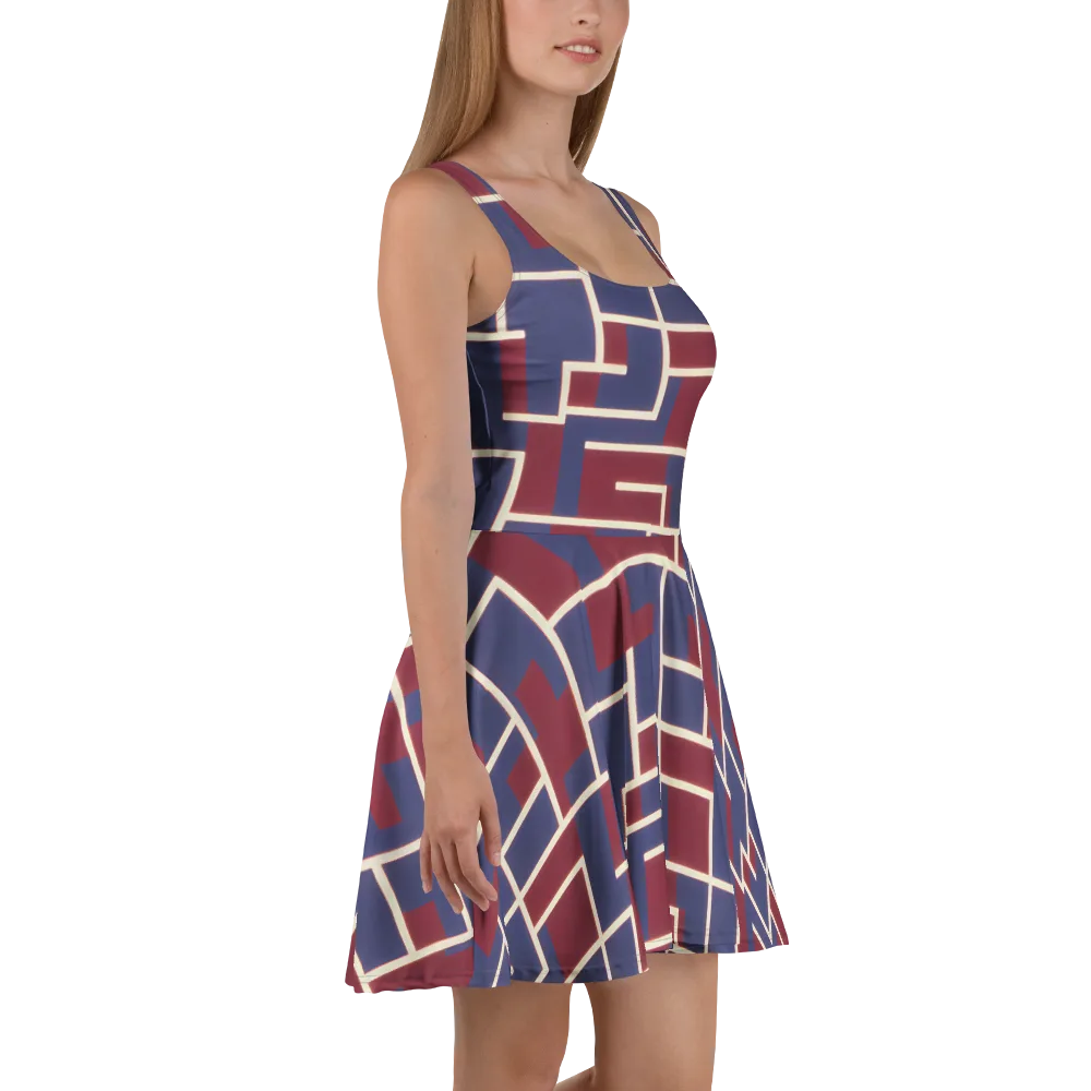 Luminous Maze on Skater Dress — Right