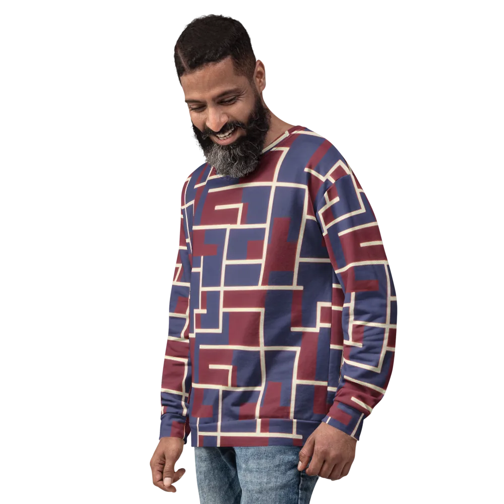 Luminous Maze on Sweatshirt — Left Front