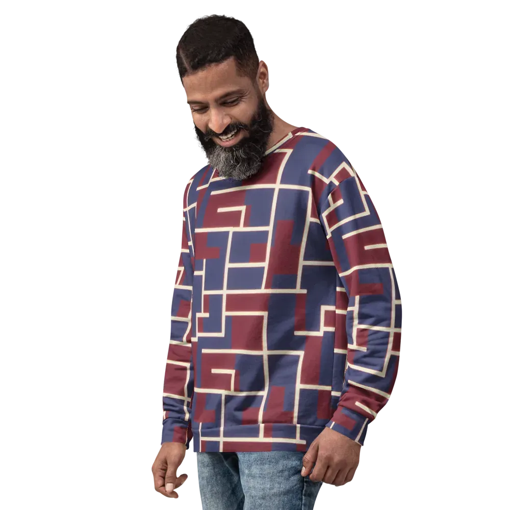 Luminous Maze on Sweatshirt — Left Front