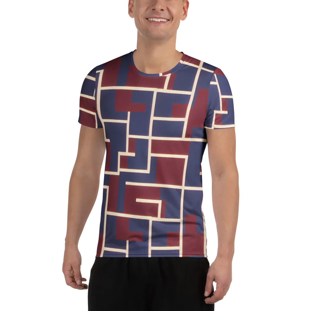 Luminous Maze on Men's Athletic T-Shirt — Front