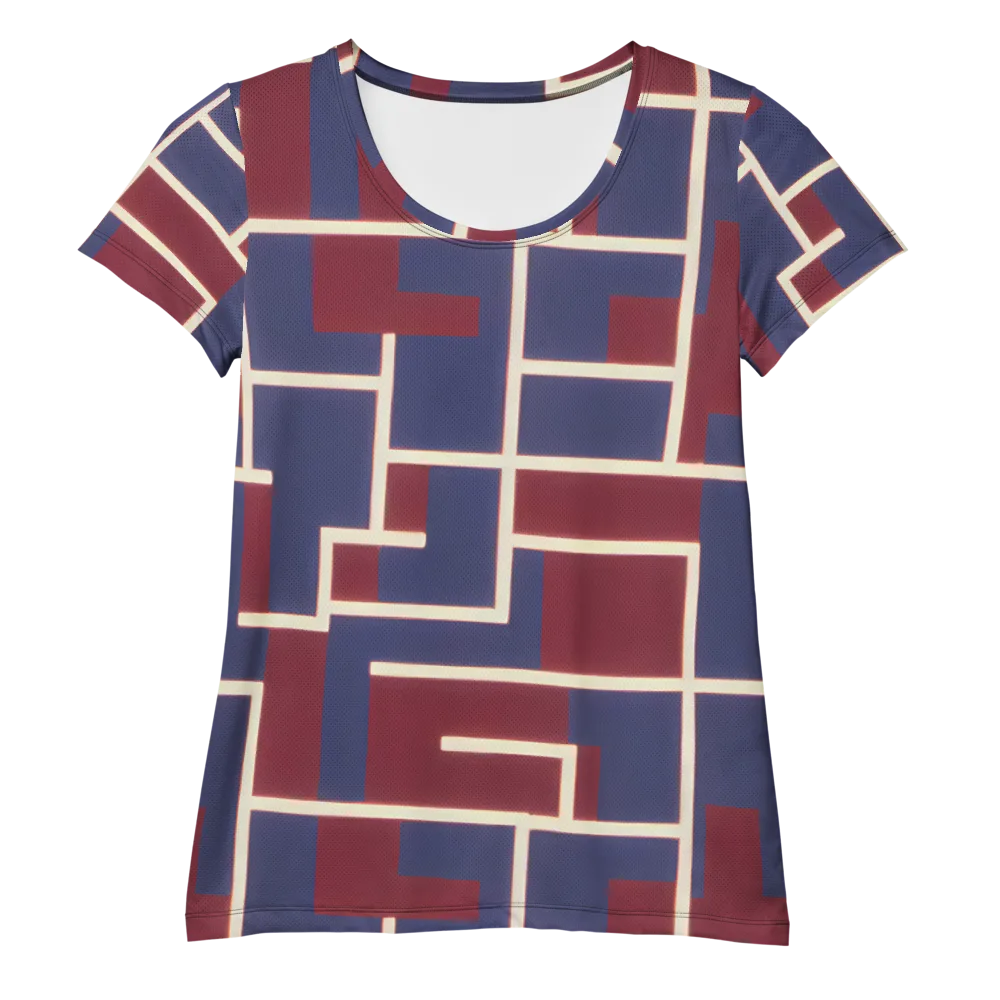 Luminous Maze on Women's Athletic T-Shirt — Front