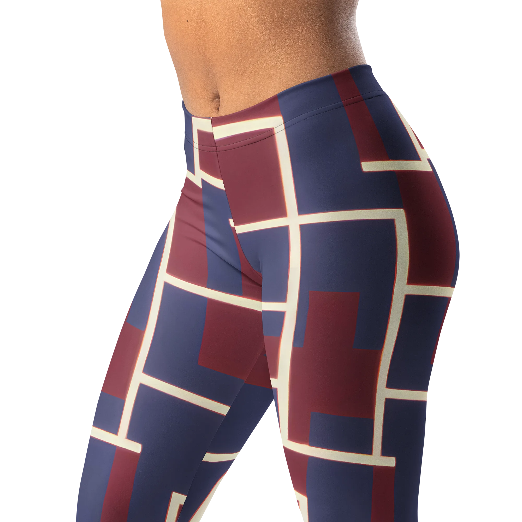 Luminous Maze on Leggings — Left Front