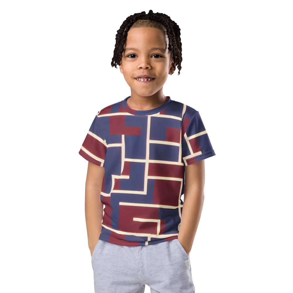 Luminous Maze on Kids Crew Neck T-Shirt — Front