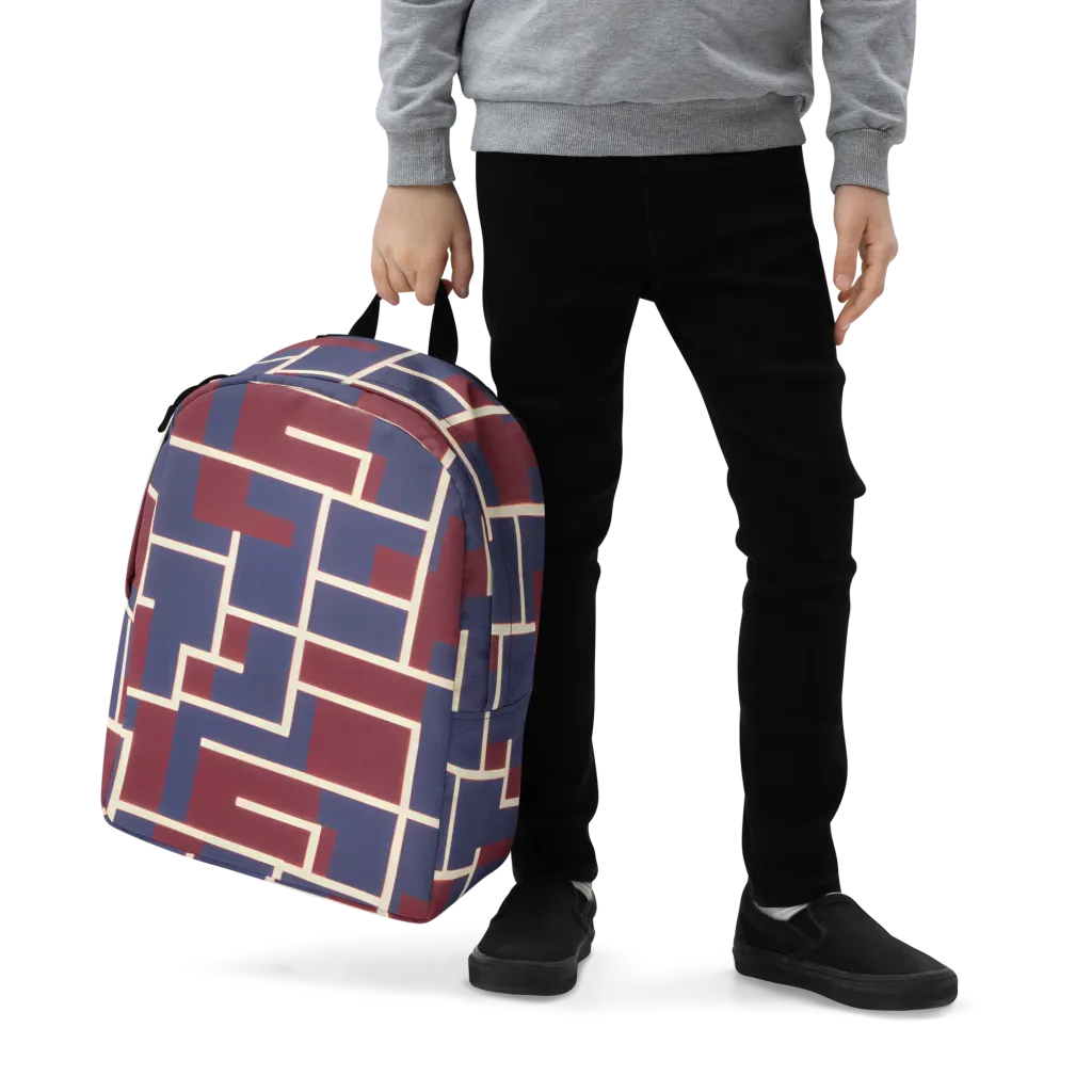 Luminous Maze on Minimalist Backpack — Zoomed-in