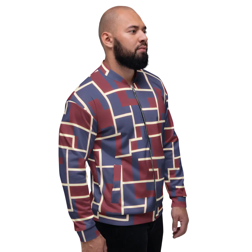 Luminous Maze on Bomber Jacket — Right