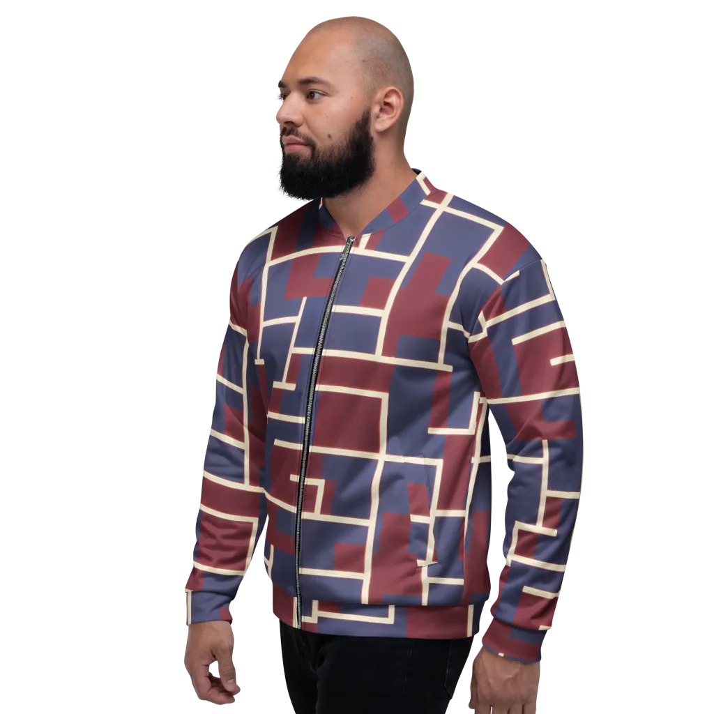 Luminous Maze on Bomber Jacket — Left