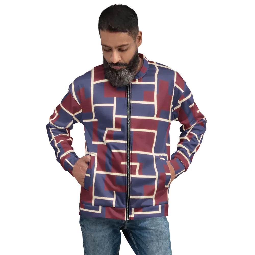 Luminous Maze on Bomber Jacket — Front