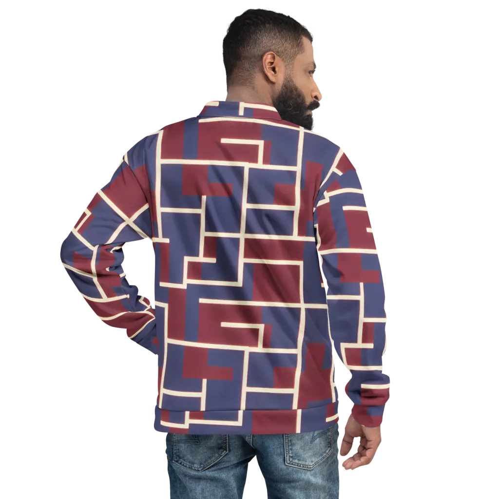 Luminous Maze on Bomber Jacket — Back