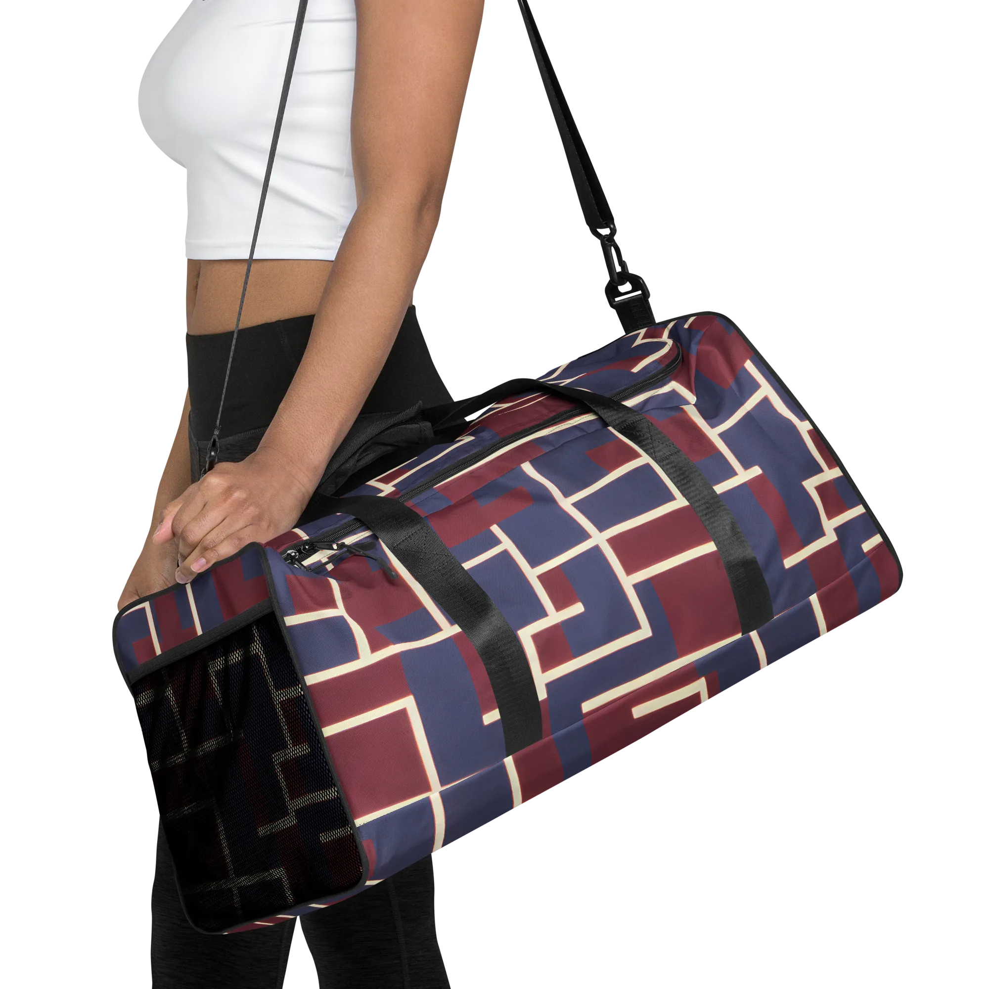 Luminous Maze on Duffle Bag — Front