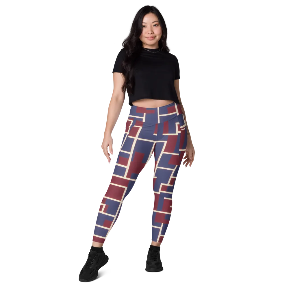 Luminous Maze on Leggings with Pockets — Front