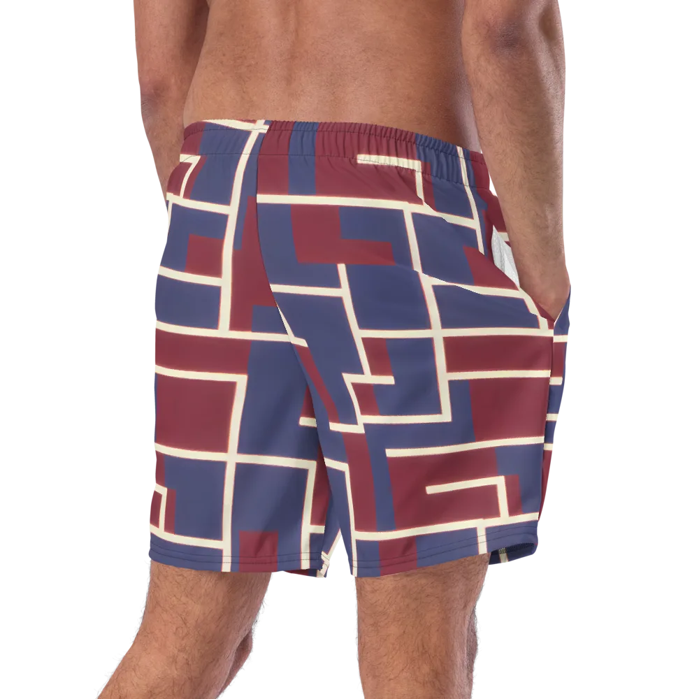 Luminous Maze on Swim Trunks — Right Back