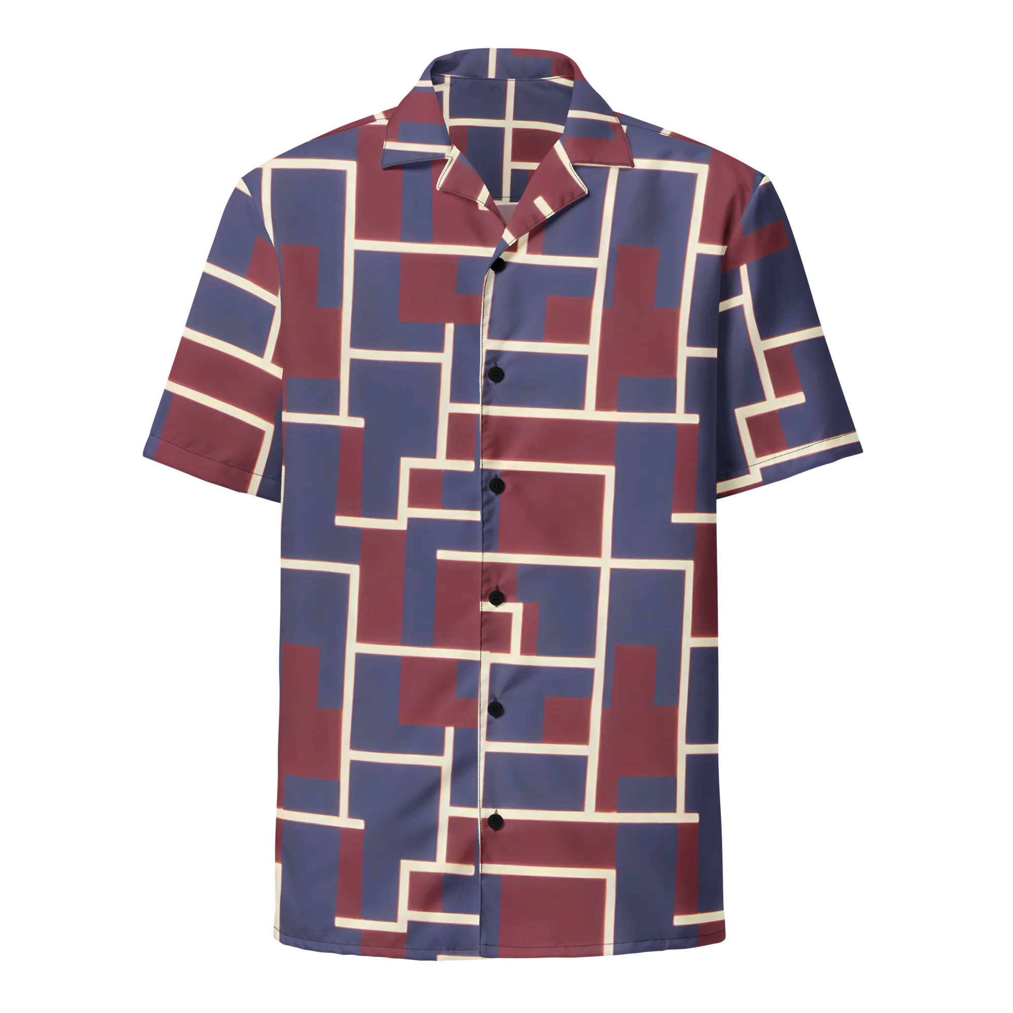 Luminous Maze on Button Shirt — Front
