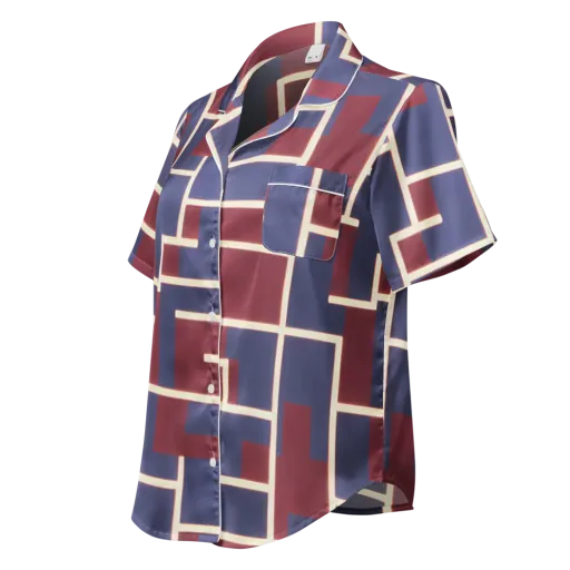 Luminous Maze on a Women's Short Sleeve Pajama Top