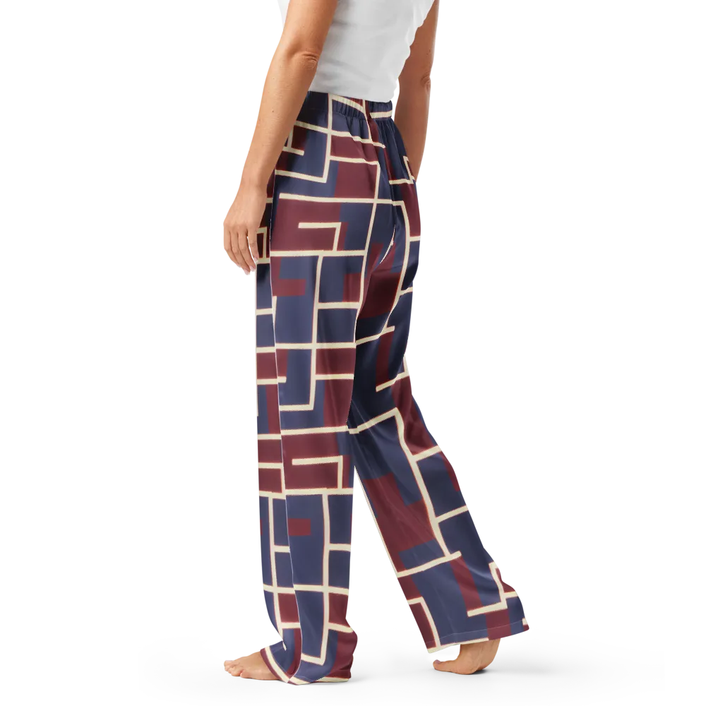 Luminous Maze on Women's Pajama Pants — Left