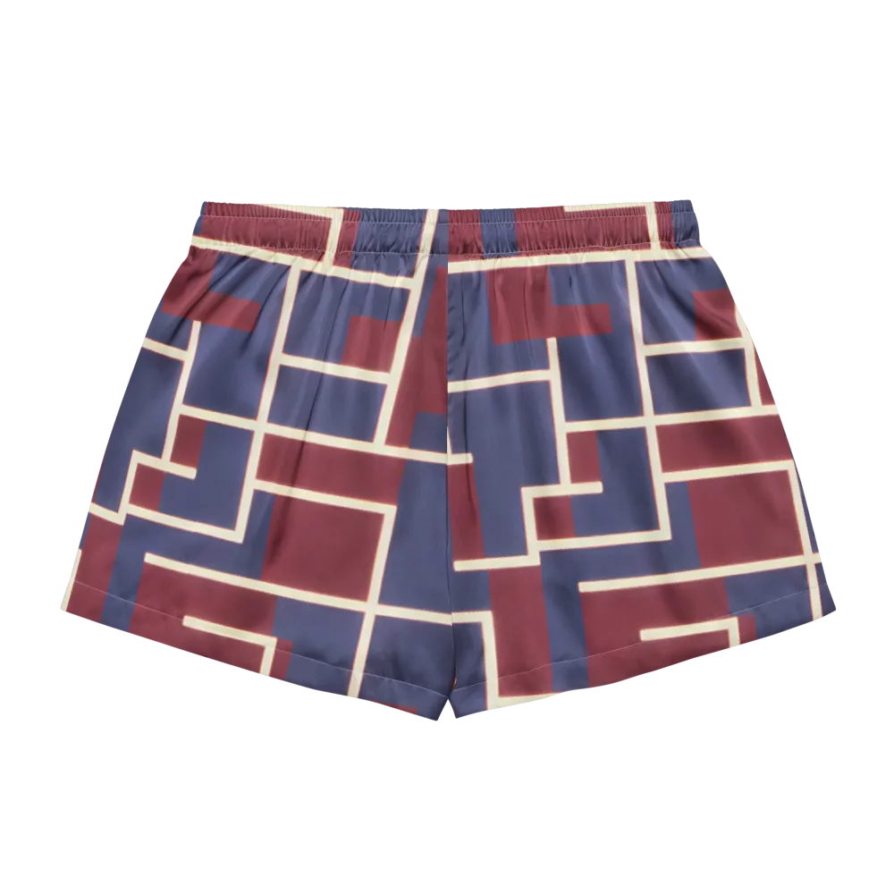 Luminous Maze on Women's Pajama Shorts — Back