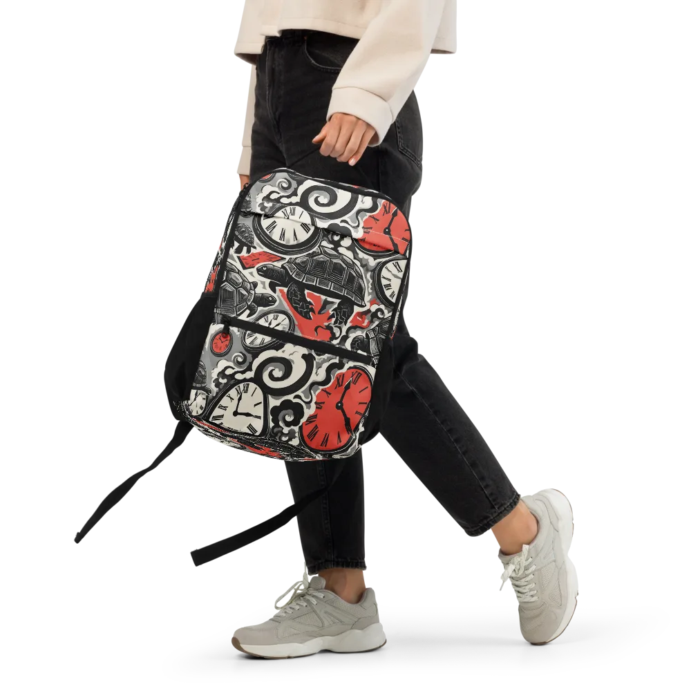 Red Hour Almanac on Utility Backpack — Front