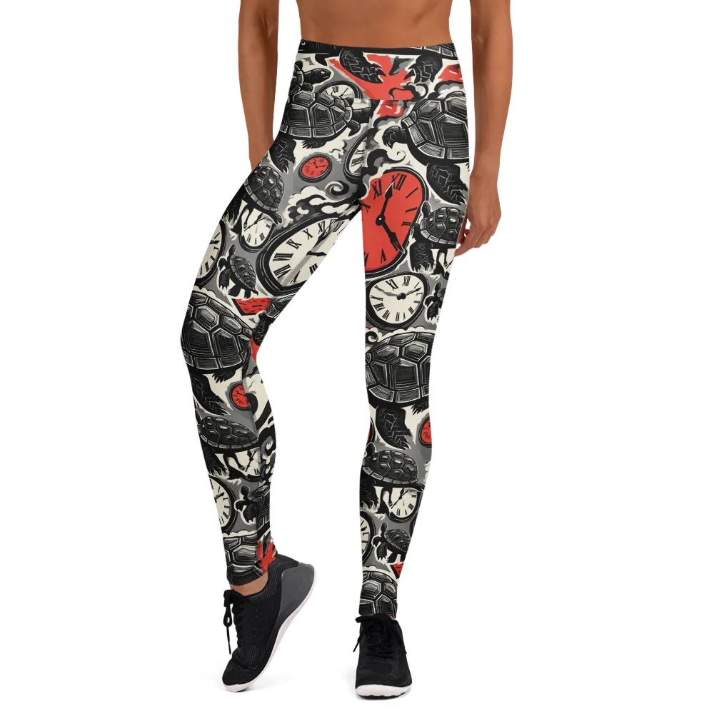Red Hour Almanac on Yoga Leggings — Front