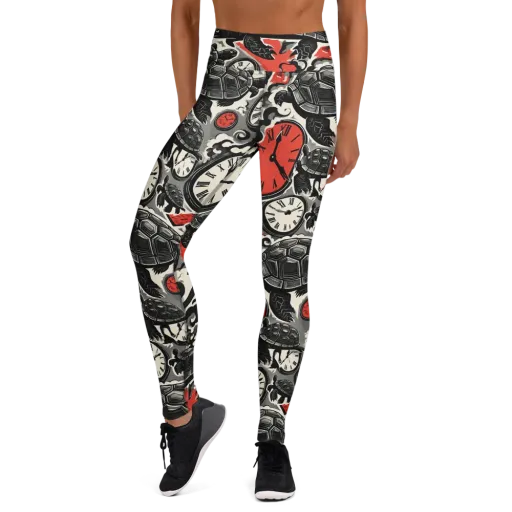 Red Hour Almanac on a Yoga Leggings
