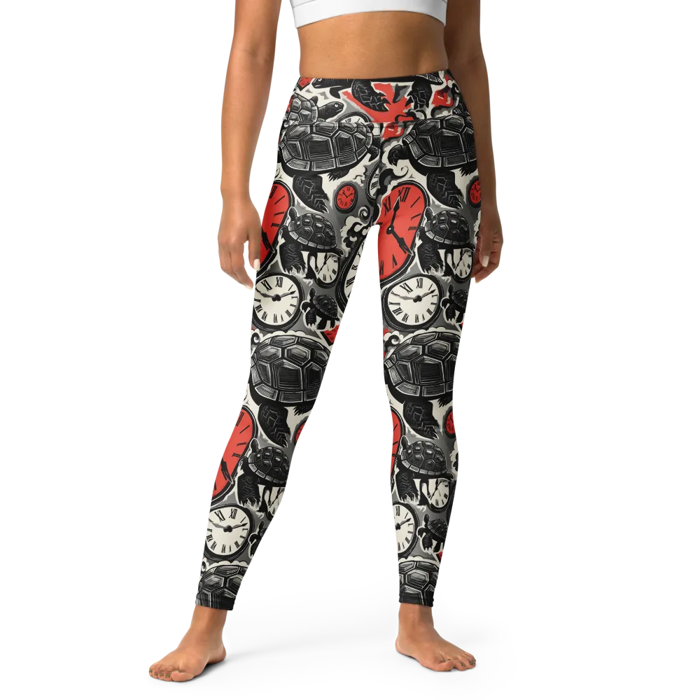 Red Hour Almanac on Yoga Leggings — Front