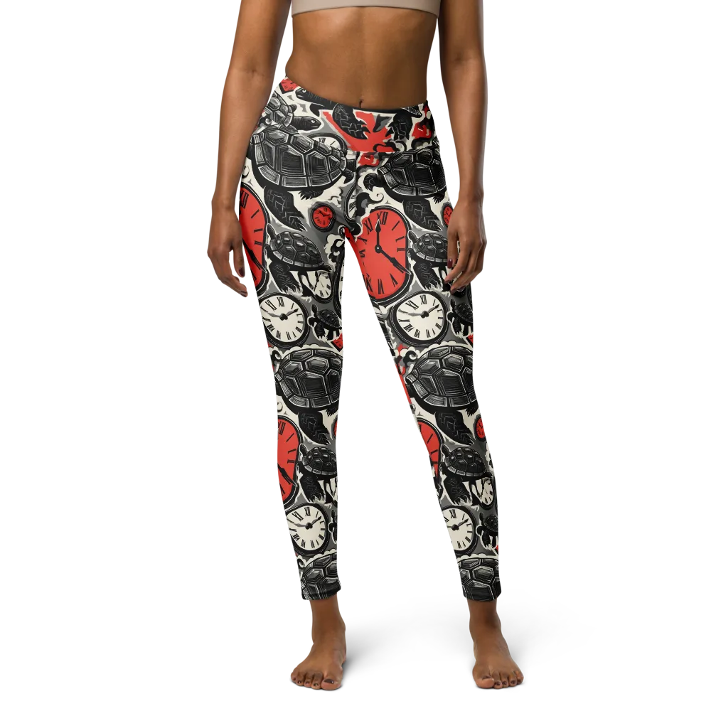 Red Hour Almanac on Yoga Leggings — Front