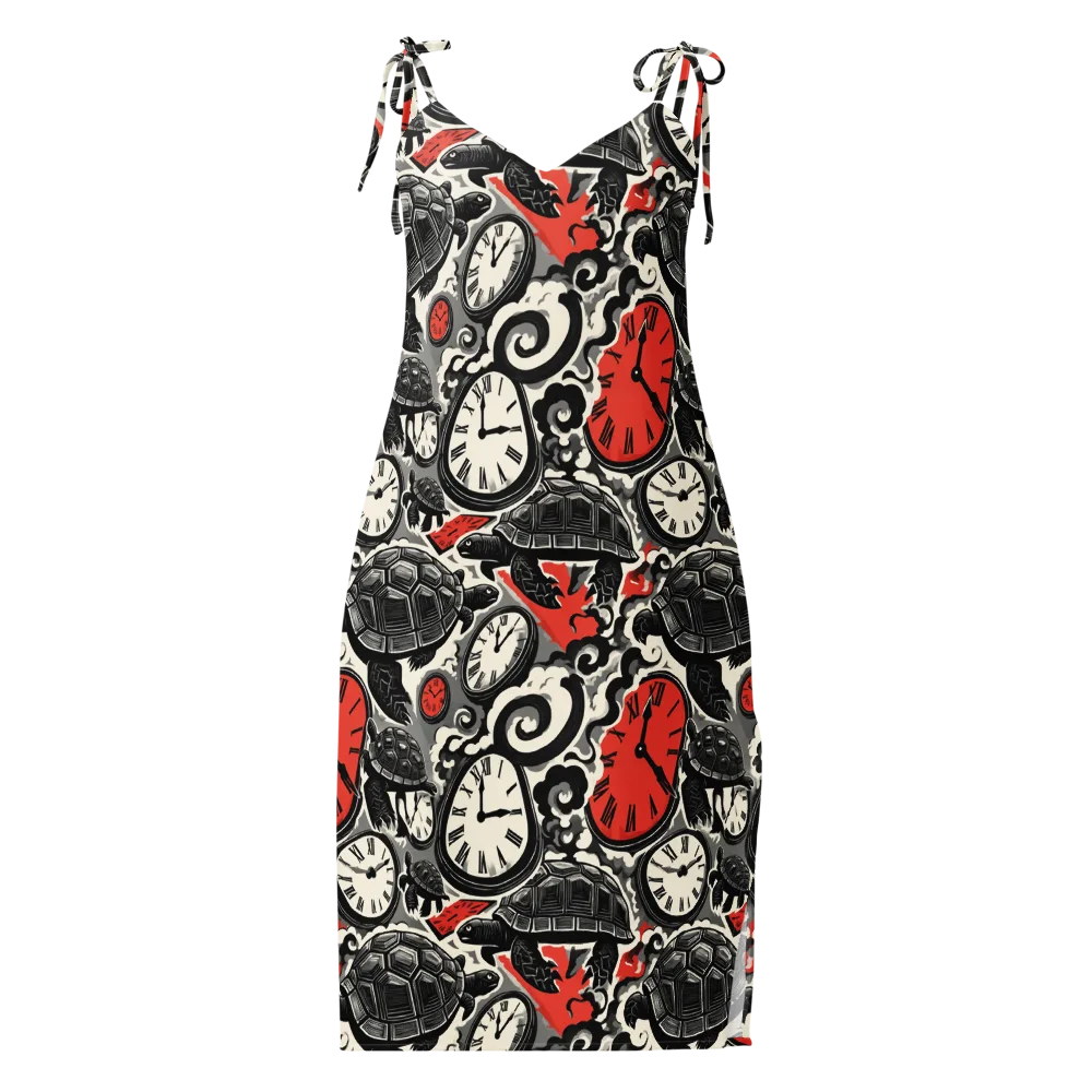 Red Hour Almanac on Slip Dress — Front