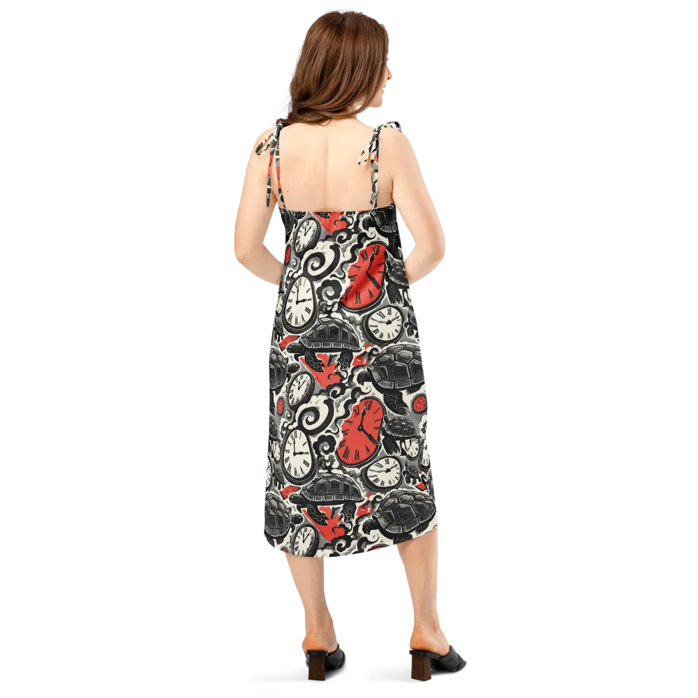 Red Hour Almanac on Slip Dress — Back