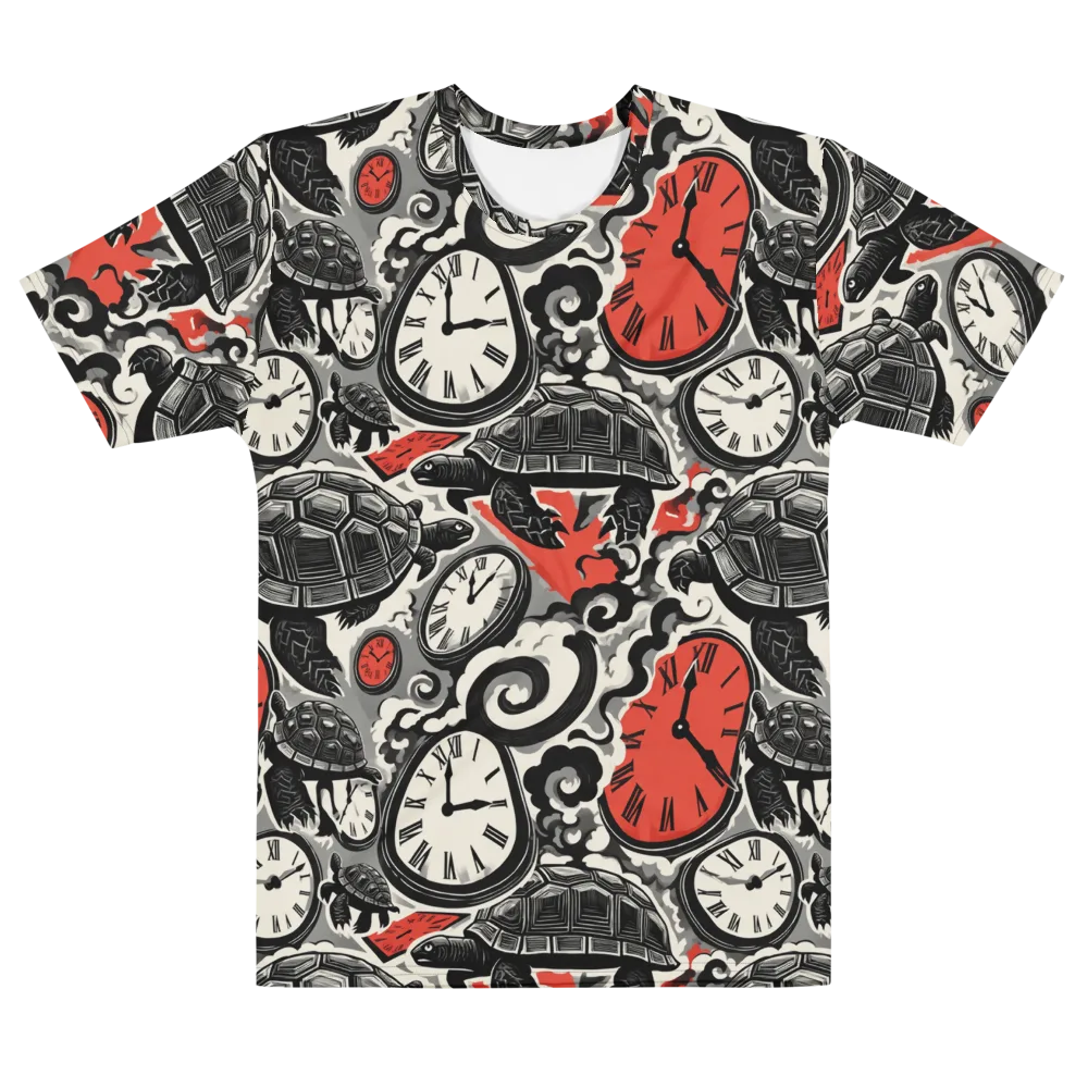 Red Hour Almanac on Men's Cotton Crew Neck T-Shirt — Front