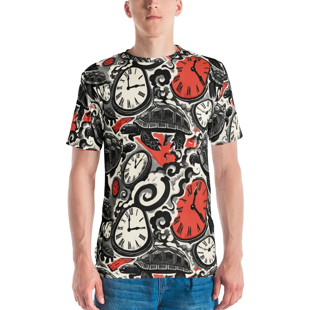 Red Hour Almanac on Men's Crew Neck T-Shirt — Front
