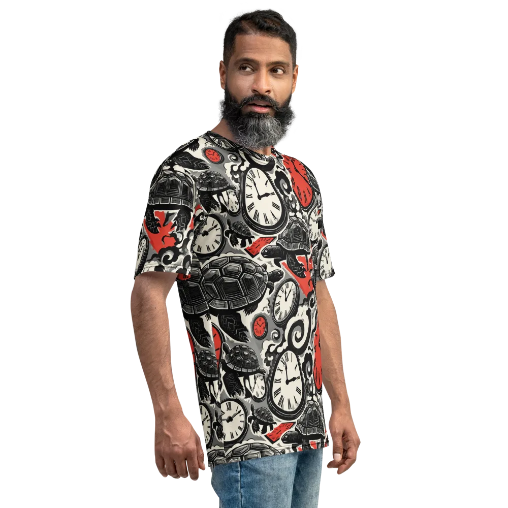 Red Hour Almanac on Men's Crew Neck T-Shirt — Right