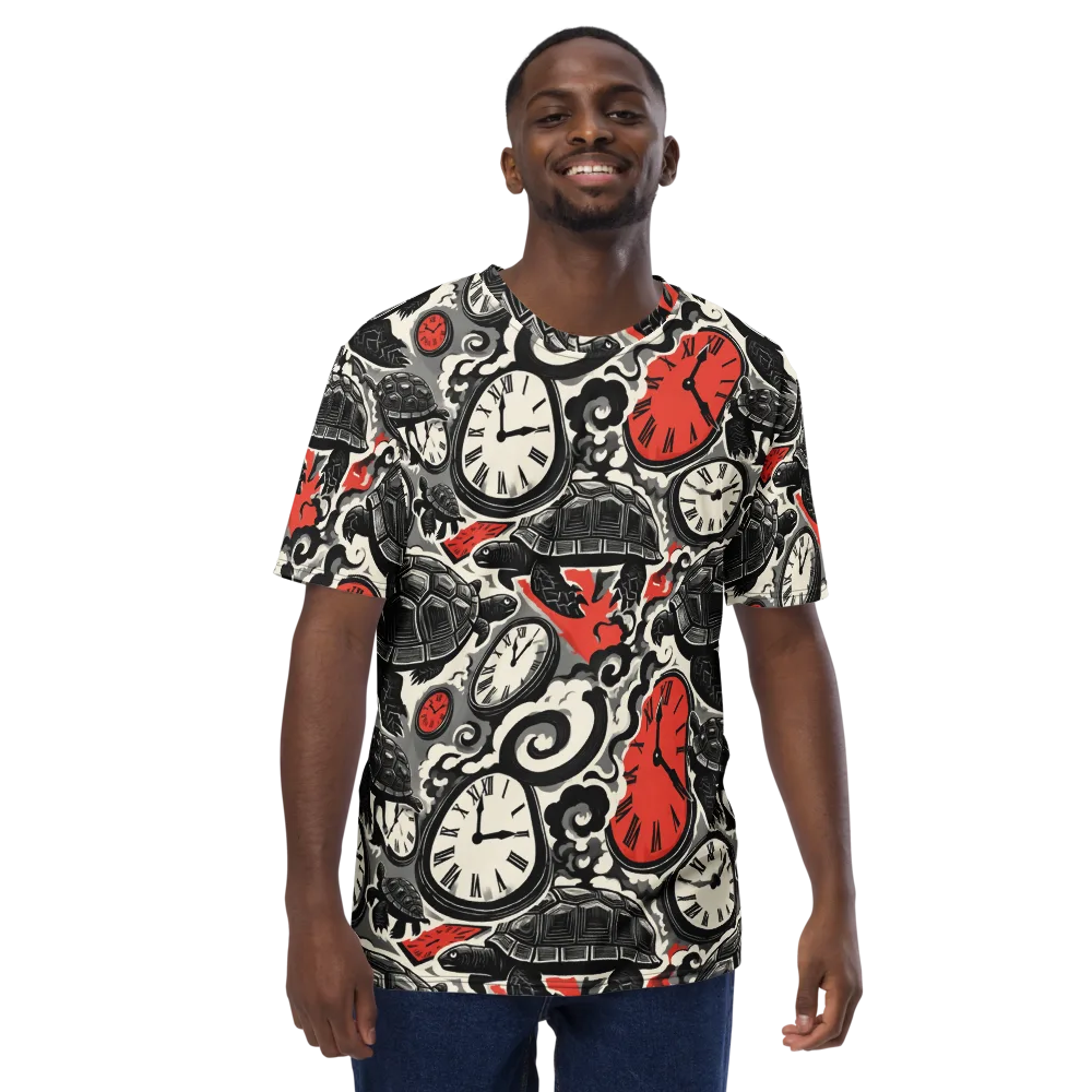 Red Hour Almanac on Men's Crew Neck T-Shirt — Front