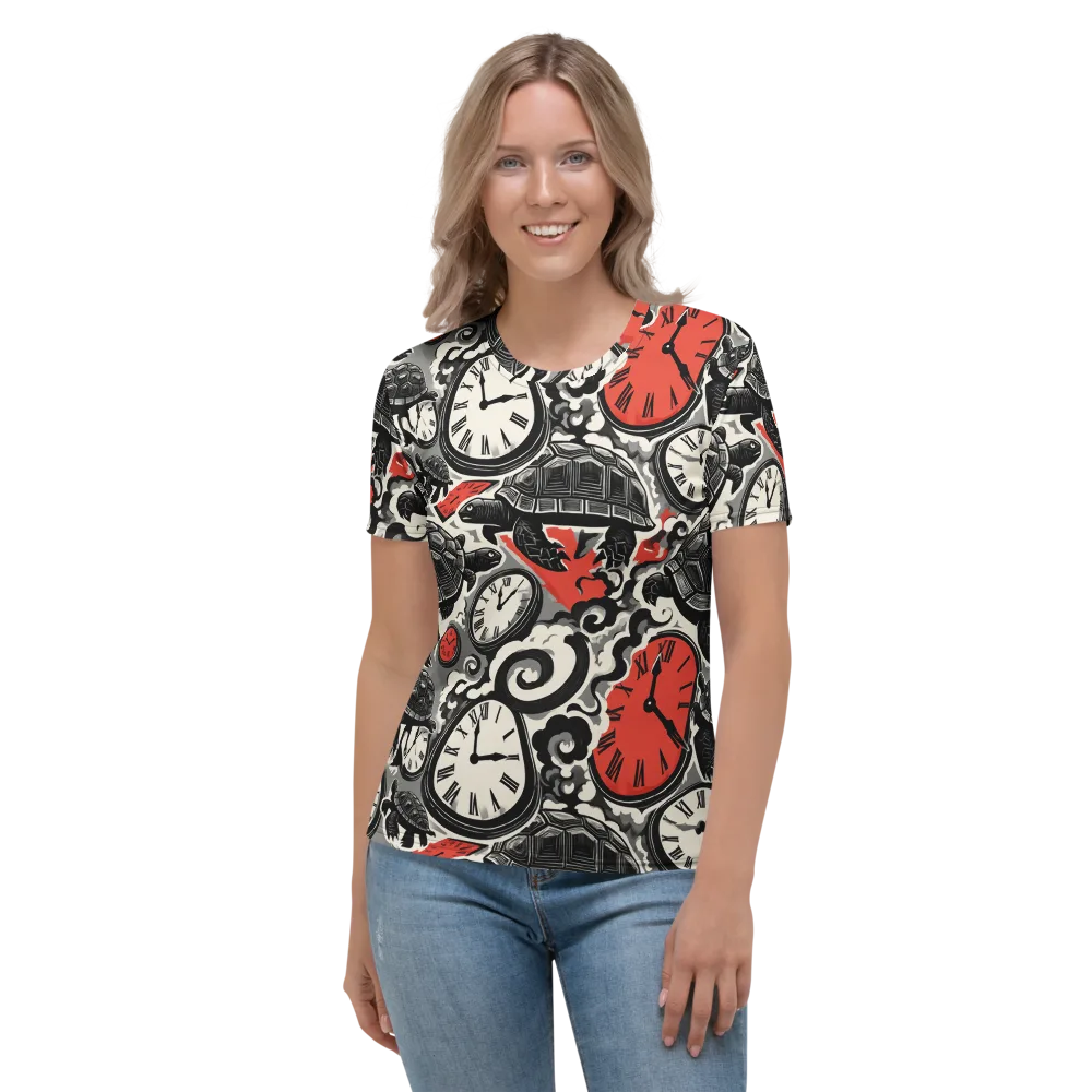 Red Hour Almanac on Women's Crew Neck T-Shirt — Front