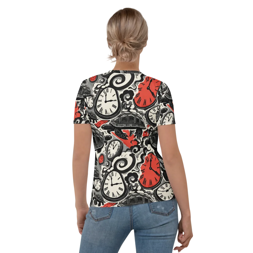 Red Hour Almanac on Women's Crew Neck T-Shirt — Back